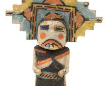 Antique vintage Kachina doll katsina, Hopi, circa 1910-1930s Salako mana gallery museum auction denver colorado indian art
