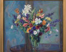 Elisabeth Spalding, "Untitled (Still Life with Flowers)", oil, 1935 painting fine art for sale purchase buy sell auction consign denver colorado art gallery museum