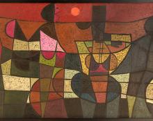 Edward Marecak, "The Argument", oil, 1966 colorado artist abstract expressionist modernist denver painter artist
