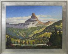 Harold Vincent Skene, "Lizard Head (Near Telluride, Colorado)", oil, 1959 for sale purchase consign auction denver Colorado art gallery museum 