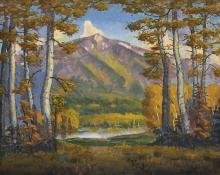 Harold Vincent Skene, "Mt. Sopris (Colorado)", oil, 1968 for sale purchase consign auction denver Colorado art gallery museum