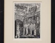 Margaret Tee, "Untitled (Central City Opera House, Colorado)", woodcut (Woodblock) painting fine art for sale purchase buy sell auction consign denver colorado art gallery museum