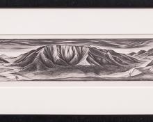 Frank Mechau, "Red Mountain of Glenwood (Colorado)", lithograph, 1937 painting fine art for sale purchase buy sell auction consign denver colorado art gallery museum