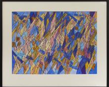 Hildegarde Haas, "Beethoven - String Quartet Opus 135 - II Vivace", watercolor synesthia painting fine art for sale purchase buy sell auction consign denver colorado art gallery museum 