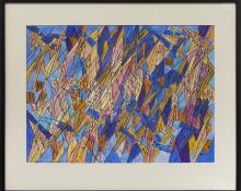 Hildegarde Haas, "Beethoven - String Quartet Opus 135 - II Vivace", watercolor synesthia painting fine art for sale purchase buy sell auction consign denver colorado art gallery museum 