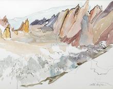 Rita Derjue, "Untitled (Red Rocks, Colorado)", mixed media