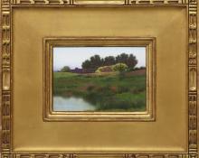 Henry Read, The Quiet Afternoon, Colorado, oil, early 20th century, 1900s, traditional, landscape, Painting, Vintage, Fine art, for sale, purchase, gallery, museum, Denver, Colorado, consign