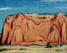Eliot Candee Clark, "Untitled (Southwestern Landscape)", oil, c. 1950