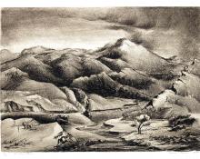 Percy Hagerman, "Rocky Mountain Memories", lithograph, 1941