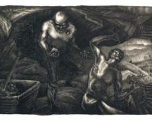 Archie Musick, "Hardrock Miners", lithograph, c. 1938