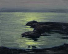 Carl Eric Olaf Lindin, "Moonlight", oil, c. 1910