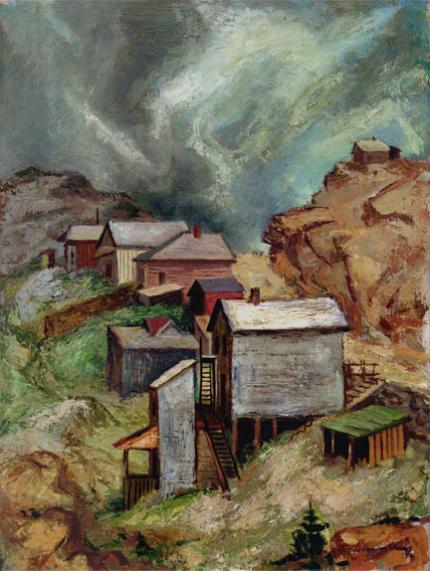 George Vander Sluis, "Storm over Victor", oil, 1946