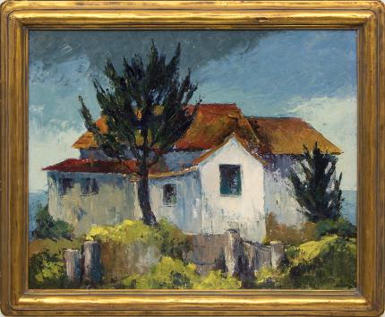 Jon Blanchette, "Col. Hart's House, Rio Del Mar (Southern California)", oil painting fine art for sale purchase buy sell auction consign denver colorado art gallery museum