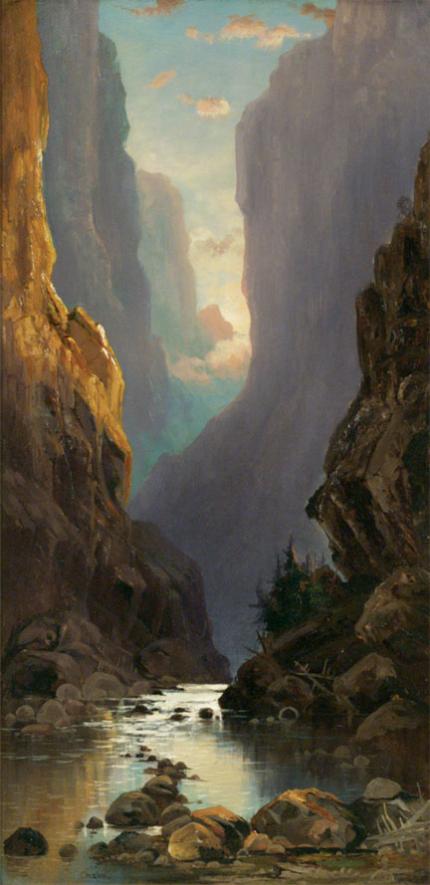 Helen Henderson Chain, "Royal Gorge", oil, c. 1875