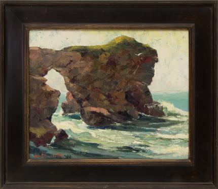 Jon Blanchette, "Monterey (California)", oil, circa 1955, painting, for sale purchase consign auction denver Colorado art gallery museum