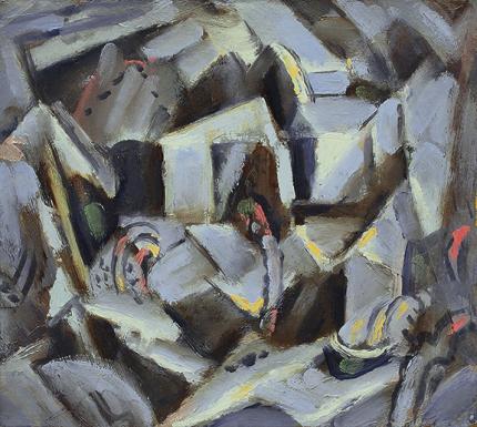 Paul Kauvar Smith, "Untitled (Abstract)", oil, c. 1945