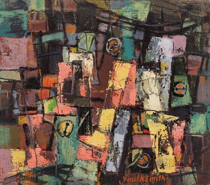 Paul Kauvar Smith, "Untitled (Abstract)", oil, c. 1955