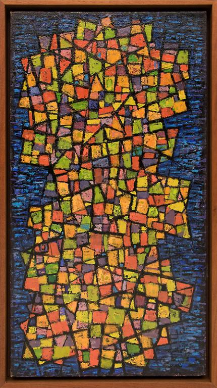 Paul Kauvar Smith, "Painted Mosaic", oil, c. 1955 for sale purchase consign auction denver Colorado art gallery museum