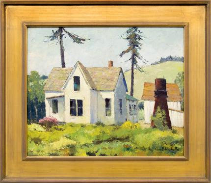 Jon Blanchette, "Untitled (California home)", oil painting fine art for sale purchase buy sell auction consign denver colorado art gallery museum 