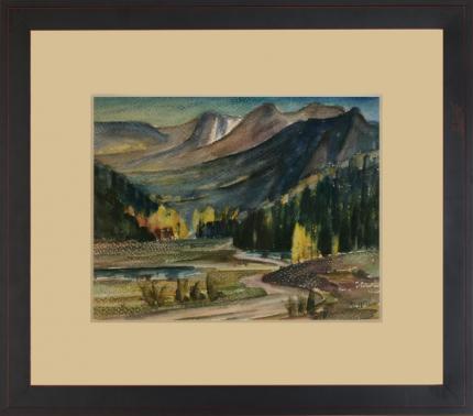 Charles Ragland Bunnell, "Catamount Country (Colorado)", watercolor on paper, c. 1930 painting fine art for sale purchase buy sell auction consign denver colorado art gallery museum