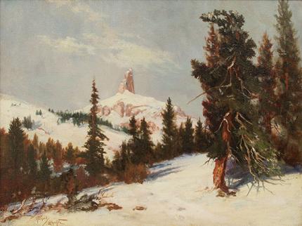 Raphael Lillywhite, "Untitled (Winter, Colorado)", oil, c. 1935