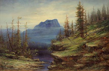 Charles Stewart Stobie, "Untitled (Mountain Landscape)", oil, 1897
