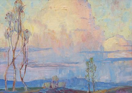 Charles Ragland Bunnell, "Untitled (Colorado Landscape)", oil, 1925