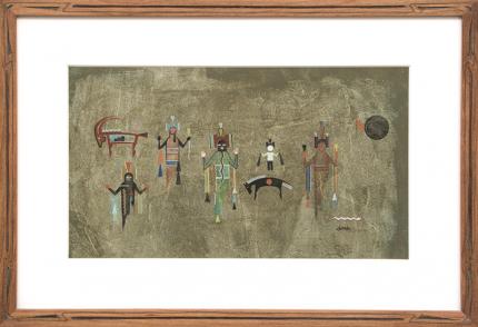 David Chethlahe Paladin, "Shadow Of Life", mixed media, 20th century for sale purchase consign auction denver Colorado art gallery museum