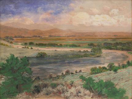 Charles Partridge Adams, "Untitled (Colorado Stream)", oil, c. 1920