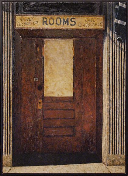 Edward Goldman, "Rooms for Rent", acrylic, September 1971