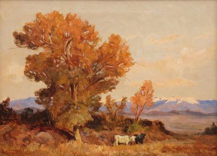 Fremont Ellis, "Untitled", oil, circa 1930 new mexico