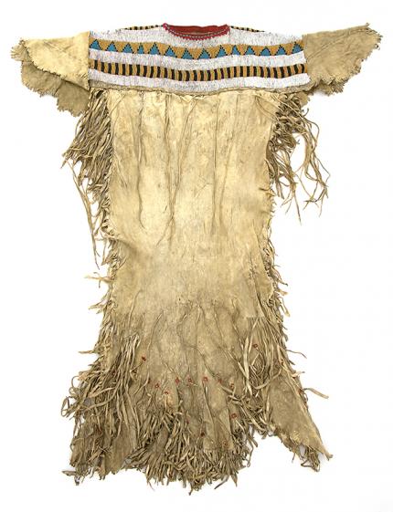 Classic Period Native American Beaded Dress, Blackfeet ‘Plains’, circa 1860 For Sale