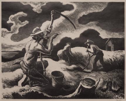 Thomas Hart Benton, "Island Hay", lithograph, 1945 for sale purchase