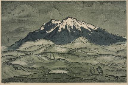 Lawrence Barrett, "Sopris Peak (Colorado)", lithograph