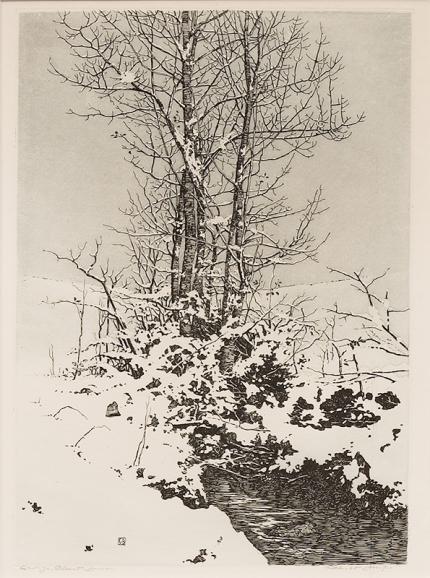 George Elbert Burr, "December", etching