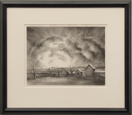 Victoria Huntley, "Dawn Came; edition of 250", lithograph, 1946 for sale purchase consign auction denver Colorado art gallery museum