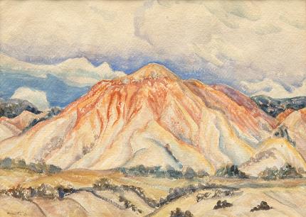 Ina Annette, "Rock Candy Mountain, Utah", watercolor, 1931 painting
