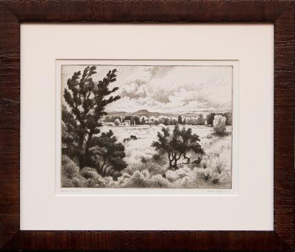 Gene Kloss etching "Indian Summer" nting fine art for sale purchase buy sell auction consign denver colorado art gallery museum