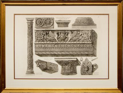 Giovanni Battista Piranesi, "Ornamental Frieze", etching, 19th century fine art for sale purchase buy sell auction consign denver colorado art gallery museum
