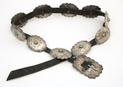 vintage old pawn navajo concho concha belt jewelry silver turquoise Native American Indian antique vintage art for sale purchase auction consign denver colorado art gallery museum