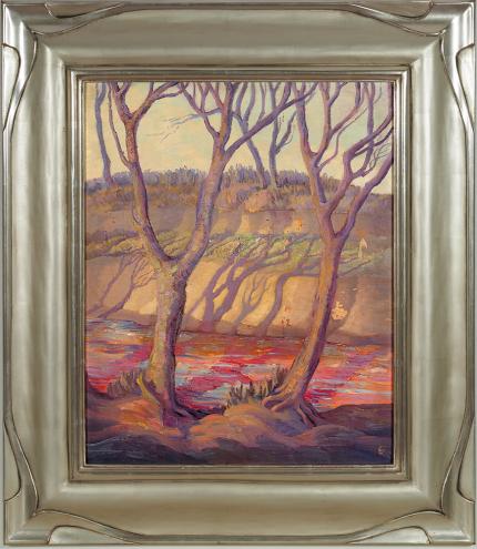 Anna Elizabeth Keener, "Oklahoma Afternoon", oil, circa 1933 painting for sale purchase consign auction art gallery denver colorado historical sandzen student