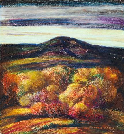 Anna Elizabeth Keener, "Mesa Land (New Mexico)", pastel painting for sale purchase consign auction art gallery denver colorado historical sandzen student