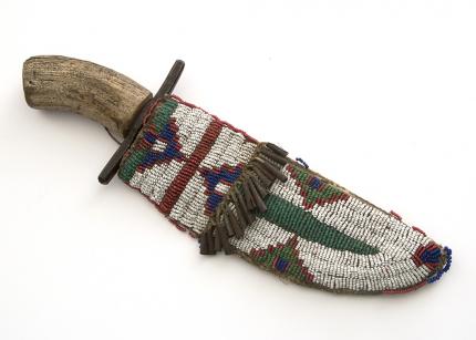 Knife & Sheath, Sioux, circa 1890 19th century Native American Indian antique vintage art for sale purchase auction consign denver colorado art gallery museum