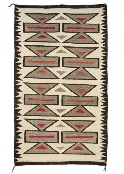 vintage Trading Post Rug, Navajo, circa 1920 19th century Native American Indian antique vintage art for sale purchase auction consign denver colorado art gallery museum