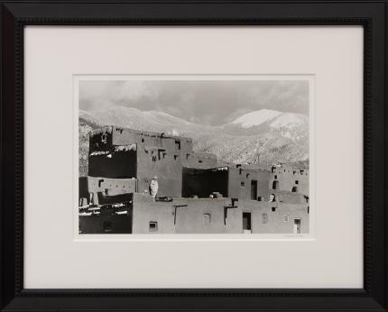 Myron Wood, "Taos Winter, Taos, New Mexico", photograph, 1961 painting fine art for sale purchase buy sell auction consign denver colorado art gallery museum