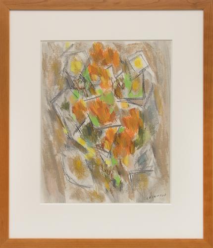 Ward Lockwood, "Floral", pastel, circa 1950 painting fine art for sale purchase buy sell auction consign denver colorado art gallery museum
