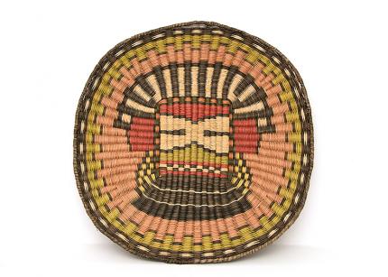 Wicker Plaque, Hopi Third Mesa, 19th century Native American Indian antique vintage art for sale purchase auction consign denver colorado art gallery museum