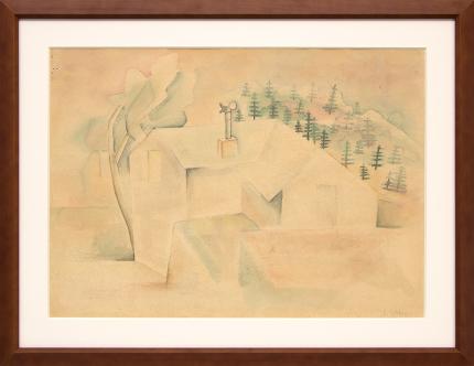 Frank "Pancho" Gates, "Untitled (Colorado)", watercolor painting fine art for sale purchase buy sell auction consign denver colorado art gallery museum