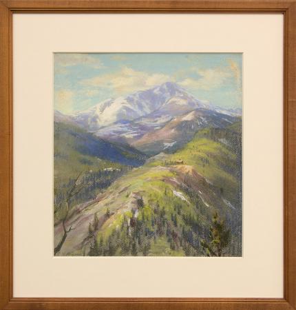 Elsie Haddon Haynes, "Untitled (Colorado Mountains)", pastel painting fine art for sale purchase buy sell auction consign denver colorado art gallery museum