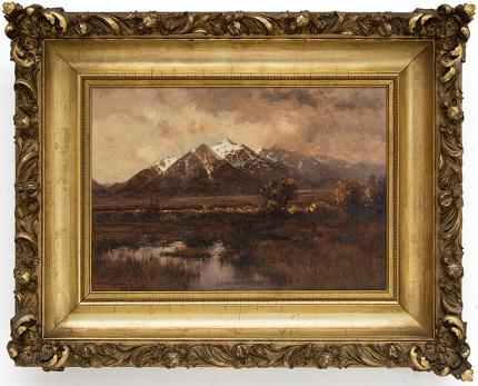 Charles Partridge Adams, "Untitled (Spanish Peaks)", oil, circa 1915 painting fine art for sale purchase buy sell auction consign denver colorado art gallery museum